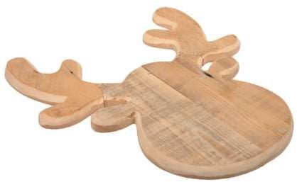 [A-024812] Houten Rendierkop borrelplank broodplank 36x40 cm