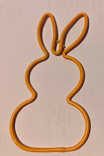 [A-025199] Metalen Frame Haas staand oor hanger Apricot 10 cm