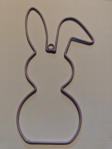 [A-025214] Metalen Frame Haas hangend oor hanger Lila 15 cm