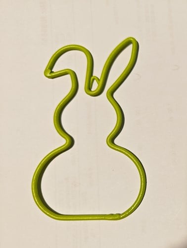 [A-025215] Metalen Frame Haas hangend oor hanger Lime Groen 15 cm