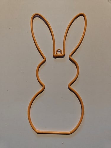 [A-025218] Metalen Frame Haas staand oor hanger Apricot 15 cm