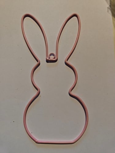 [A-025224] Metalen Frame Haas staand oor hanger Roze 15 cm