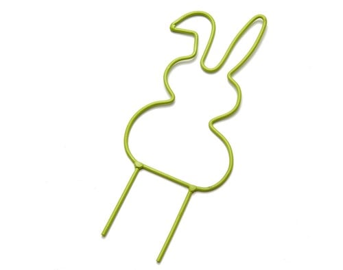 [A-025244] Metalen Frame Haas hangend oor op steker Lime Groen 15 cm