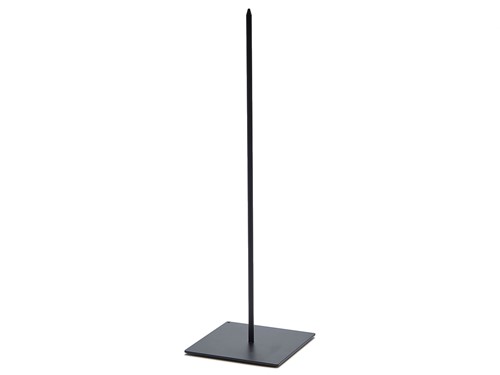 [A-026013] Metaalstaander Metalen pin standaard Solid klein Zwart 9x9x30 cm