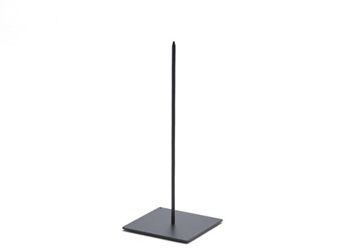 [A-027478] Metaalstaander Metalen pin standaard Solid klein Zwart 8x8x20 cm