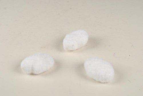 [A-007927] Bolletjes Mos Wit ca. 7 cm