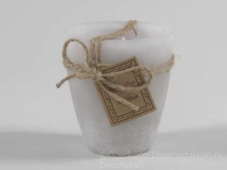 [A-015078] Tuinkaars Garden Candle Smal Rustiek 24 uur Light Grey 80x90 mm