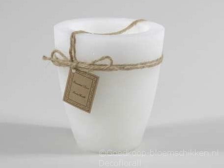 [A-015080] Tuinkaars Garden Candle Large Rustiek 50 uur Wit 120x140 mm
