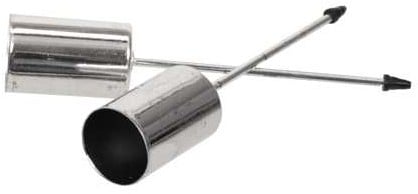 [A-023879] Kaarsenhouder Metaal Zilver 9 cm Ø2,5 pak 4 stuks