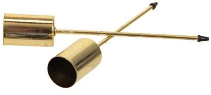 [A-023881] Kaarsenhouder Metaal Goud 12 cm Ø2,5 pak 4 stuks