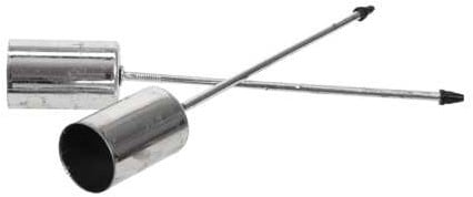 [A-023882] Kaarsenhouder Metaal Zilver 12 cm Ø2,5 pak 4 stuks