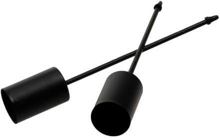 [A-023883] Kaarsenhouder Metaal Zwart 12 cm Ø2,5 pak 4 stuks