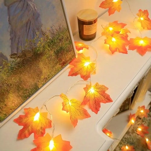 [A-024884] Herfst Ledstring Esdoornblad Maple Leaf 1,5 meter 10 leds