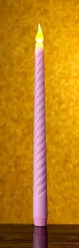[A-025055] LED Kaars Ledcandle Warmwit Swirl Lilarose 1 stuk