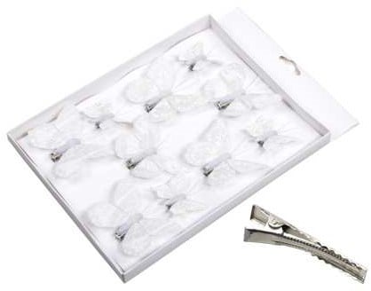 [A-017006] Vlinders Wit 5-8 cm pak 10 stuks