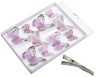 [A-025324] Vlinders Rozelila tinten 5-8 cm pak 10 stuks