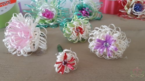 [A-012122] Pakket Poly Ribbon lintbloemen maken