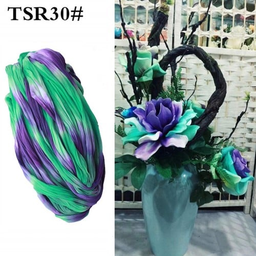 [A-024511] Nylon Multitone voor het maken van bloemen Paars Aqua Mint Tiffany Sering Wit