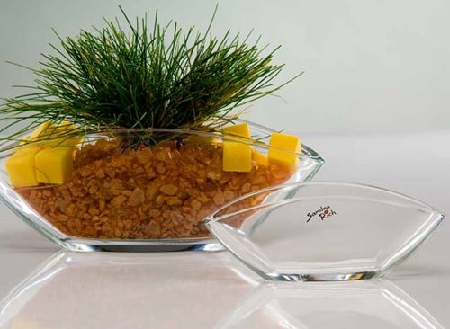 [A-013818] HEAVY OVAL BOWL, 25. 5*12*9.5cm grootste 