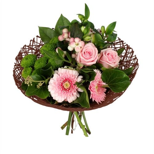 [A-027341] Boekethouder Twist Papier Bruin excl. decoratie 20 cm
