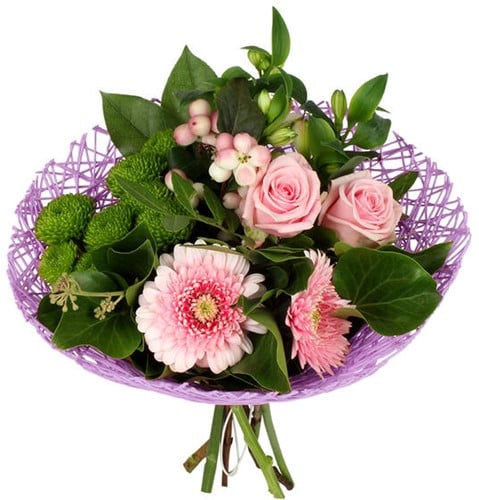 [A-027345] Boekethouder Twist Papier Paars excl. decoratie 20 cm