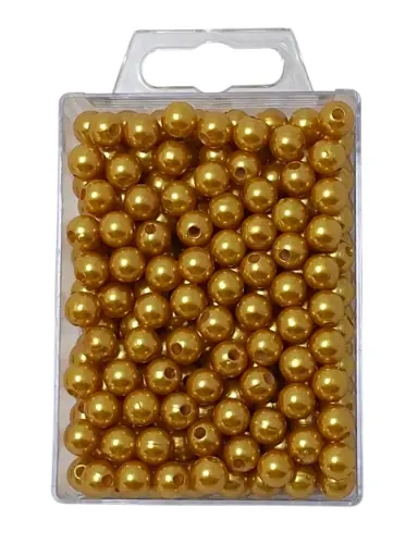 [A-003417] Parels rijgparels 09 Goud 8 mm