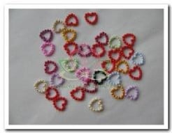 [A-004081] Hartje van pareltjes ca. 1 cm mix 25 stuks