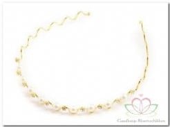 [A-006494] Haarband Goudkleur met pareltjes