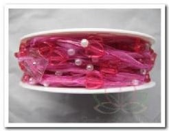 [A-006761] Parel Organza met hartjes Rose rol