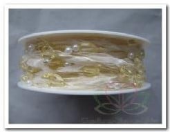 [A-006762] Parel Organza met hartjes Creme rol