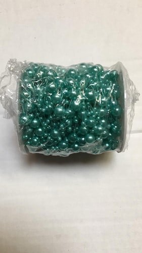 [A-009466] Parelketting Parelguirlande rol 25 meter TurkisNR62 3+8 mm 