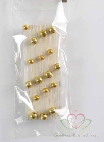 [A-009735] Parelketting Parelguirlande Wired Goud 3m 