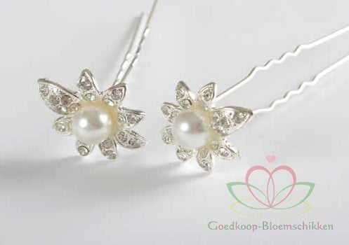 [A-009777] Brochespeld Lily Cream Doosje 6 st 