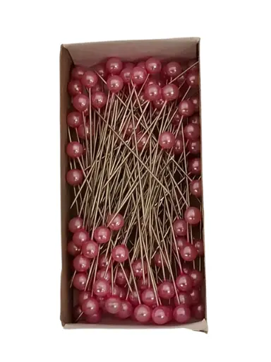 [A-014689] Parelspelden Push pin Soft Pink 6 mm Set 120