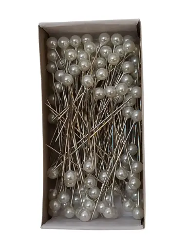 [A-014690] Parelspelden Push pin White 6 mm Set 120