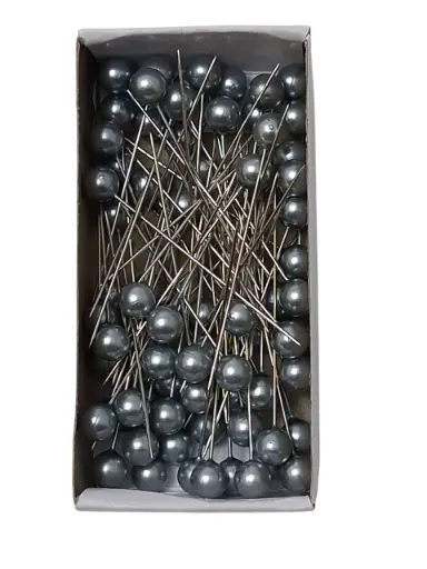 [A-014698] Parelspelden Push pin Zilver 8 mm Set 72