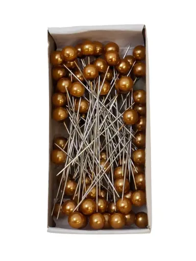 [A-014701] Parelspelden Push pin Goud 8 mm Set 72