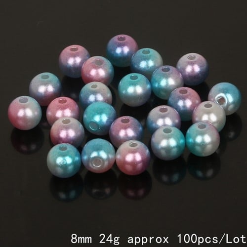 [A-015347] Parels pareltjes Rijgparels Rainbow 8 mm ca. 100 st 