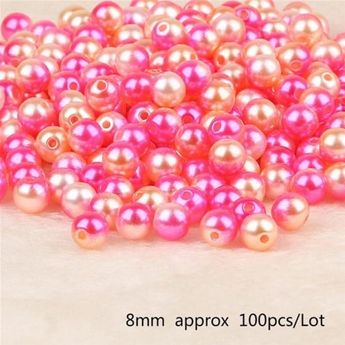 [A-015349] Parels pareltjes Rijgparels Rainbow 8 mm ca. 100 st 