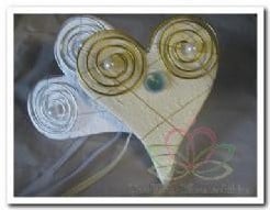 [A-018438] Hart kerkbankhanger 95019 Wit Zilver