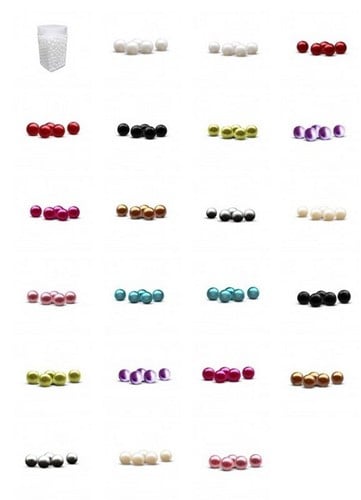 [A-018718] Parelspelden DV600 Push pin White 10 mm Set 72