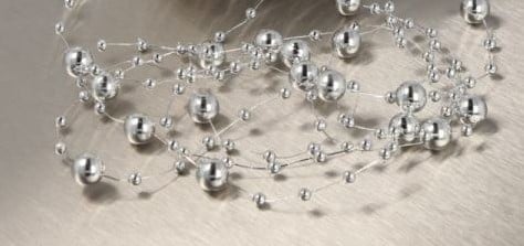 [A-023347] Parelketting Parelguirlande per 3 meter kleinverpakking Zilver 3+8 mm 