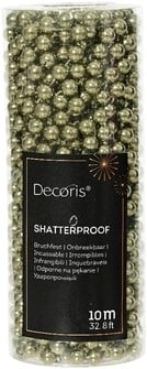 [A-027268] Parelketting, 8 mm Rosemary groen rol ca. 10 m voor bloemschikken of bruidsboeket