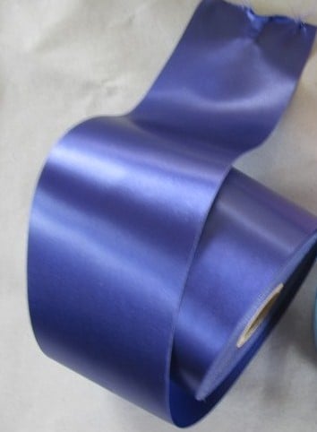 [A-007962] Bedrukt lint Paars met Gouden opdruk 45 mm 50 cm