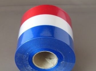 [A-010953] Nederlandse vlag Gouden opdruk 70 mm ook geschikt om te bedrukken