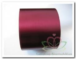 [A-018466] Bedrukt lint Donkerrood met Zilveren opdruk 70 mm 80 cm