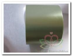 [A-018476] Bedrukt lint Zachtgroen met Lila opdruk 70 mm 80 cm