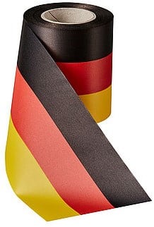 [A-022873] Nationaal lint Duitse vlag Zwart Rood GoudGeel 100 mm 25 meter 