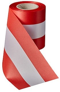 [A-022875] Nationaal lint Rood Wit Rood 100 mm 1 meter 