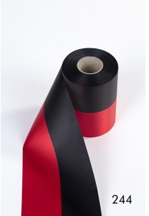 [A-022961] Nationaal lint Rood Zwart 100 mm 1 meter 